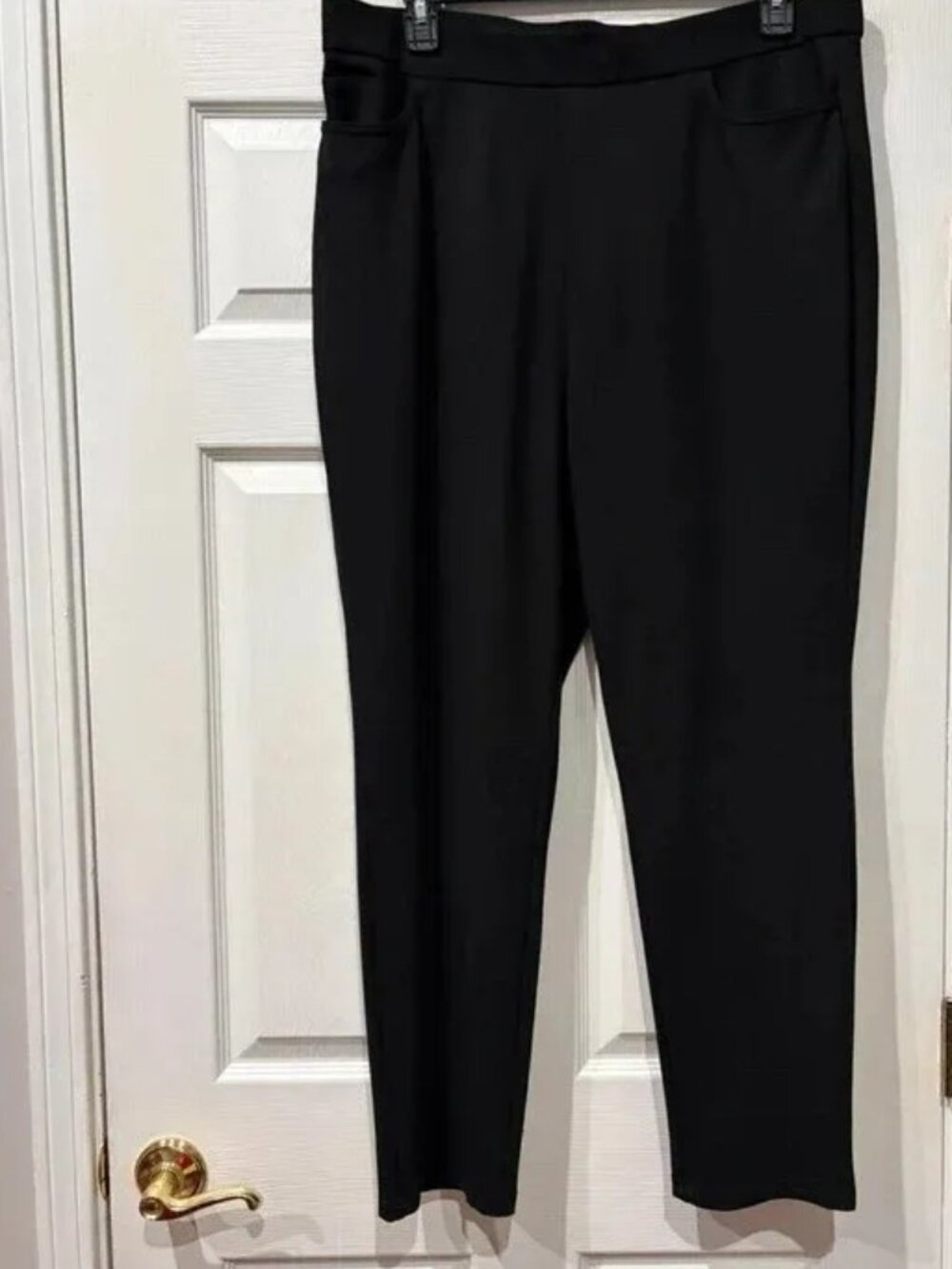 Kim Rogers Black Tummy Control Pull On Pants Size XL Stretch Comfort